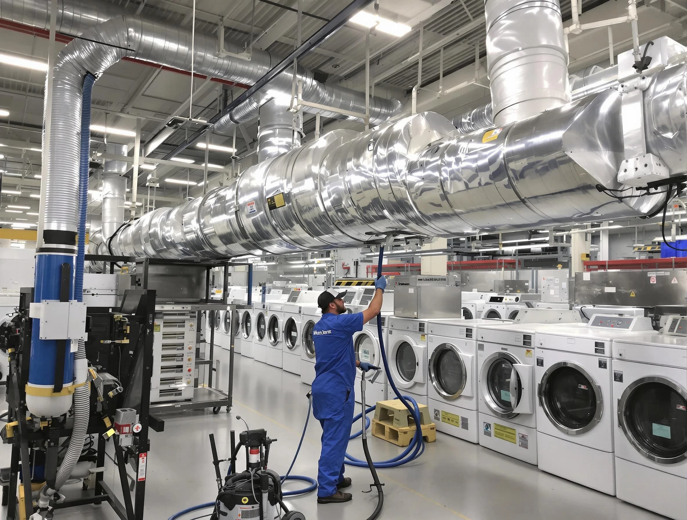 Norman Dryer Vent Cleaning team performing heavy-duty industrial dryer vent cleaning in Norman