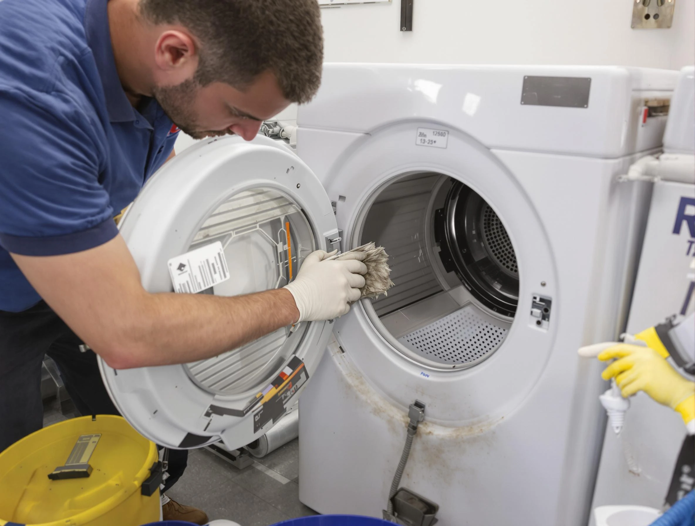 Norman Dryer Vent Cleaning specialist performing detailed lint trap cleaning service in Norman
