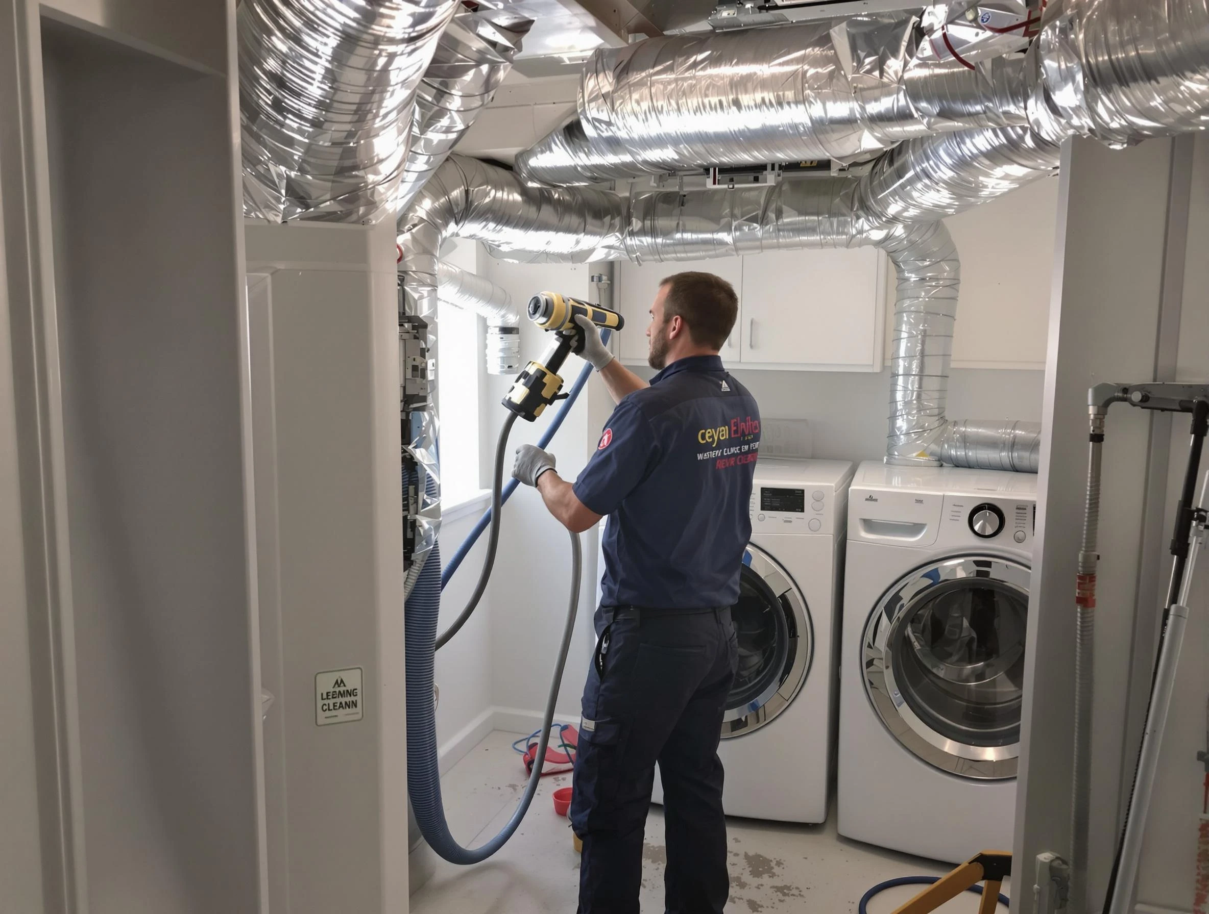 Norman Dryer Vent Cleaning specialist using advanced equipment for thorough duct cleaning in Norman